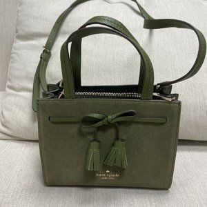 Kate spade green suede purse Clearance